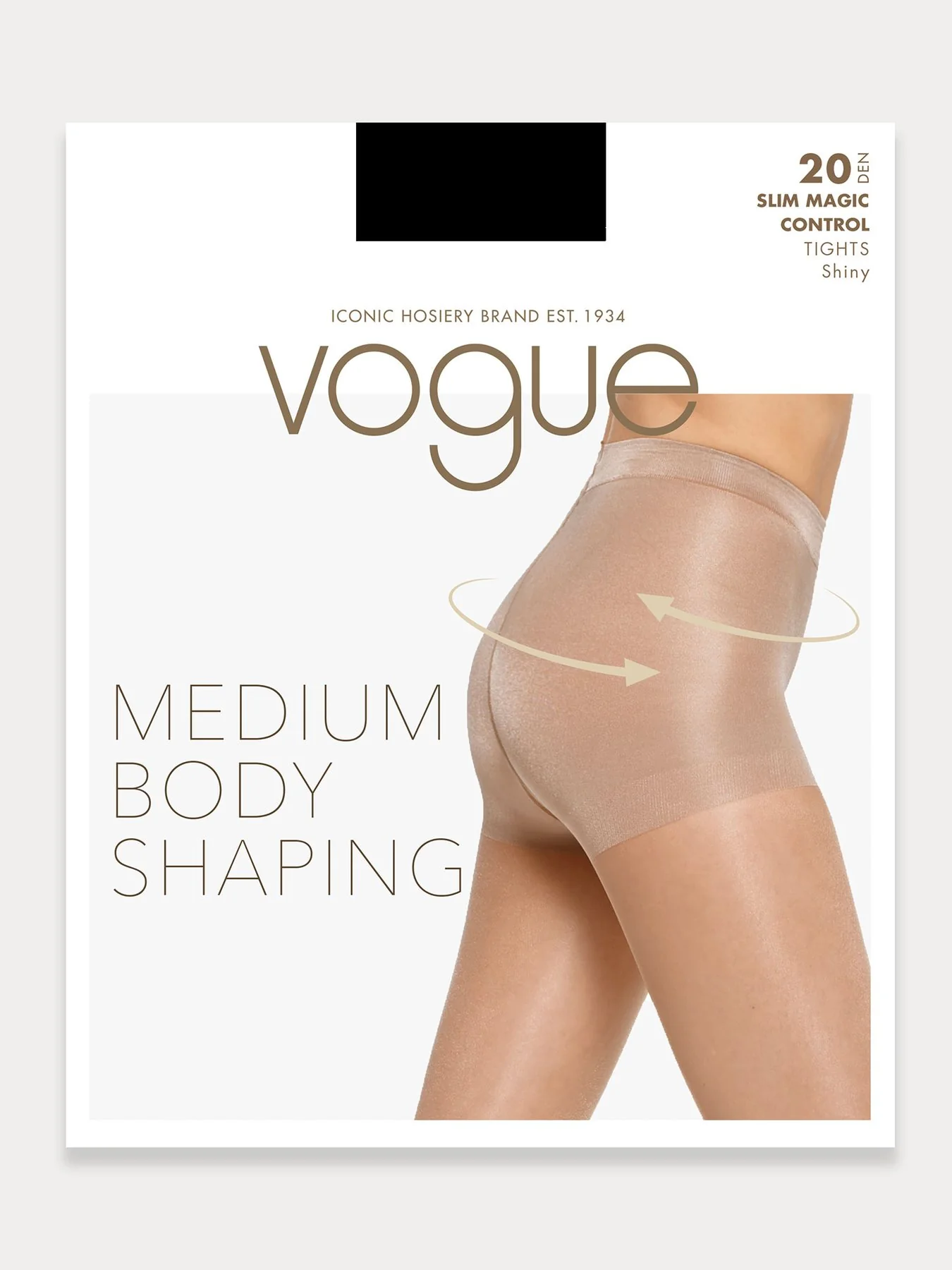 Slim Magic Control top tights shiny 20 DEN Black