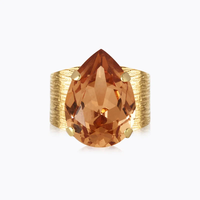 CLASSIC DROP RING GOLD LIGHT COLORADO TOPAZ - Image 2