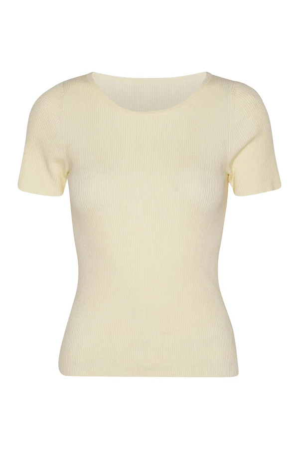 Rib knit short sleeve top - Image 2