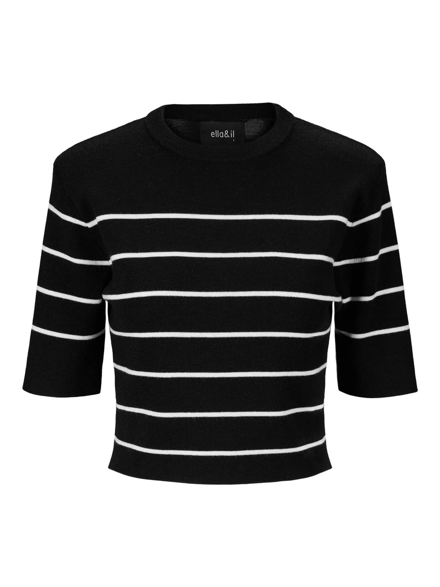 Una stripe merino tee Navy - Image 3