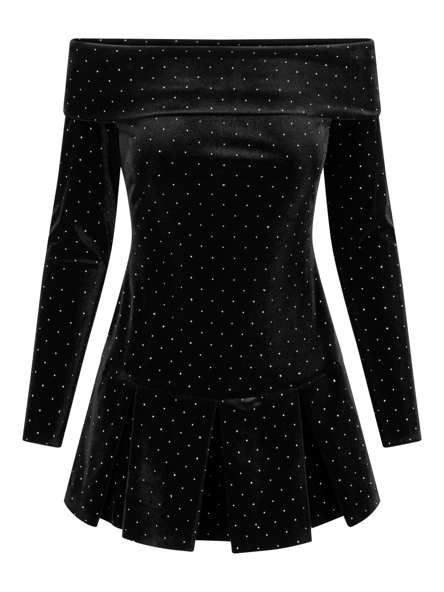 Colette Stud Velour Dress - Image 4