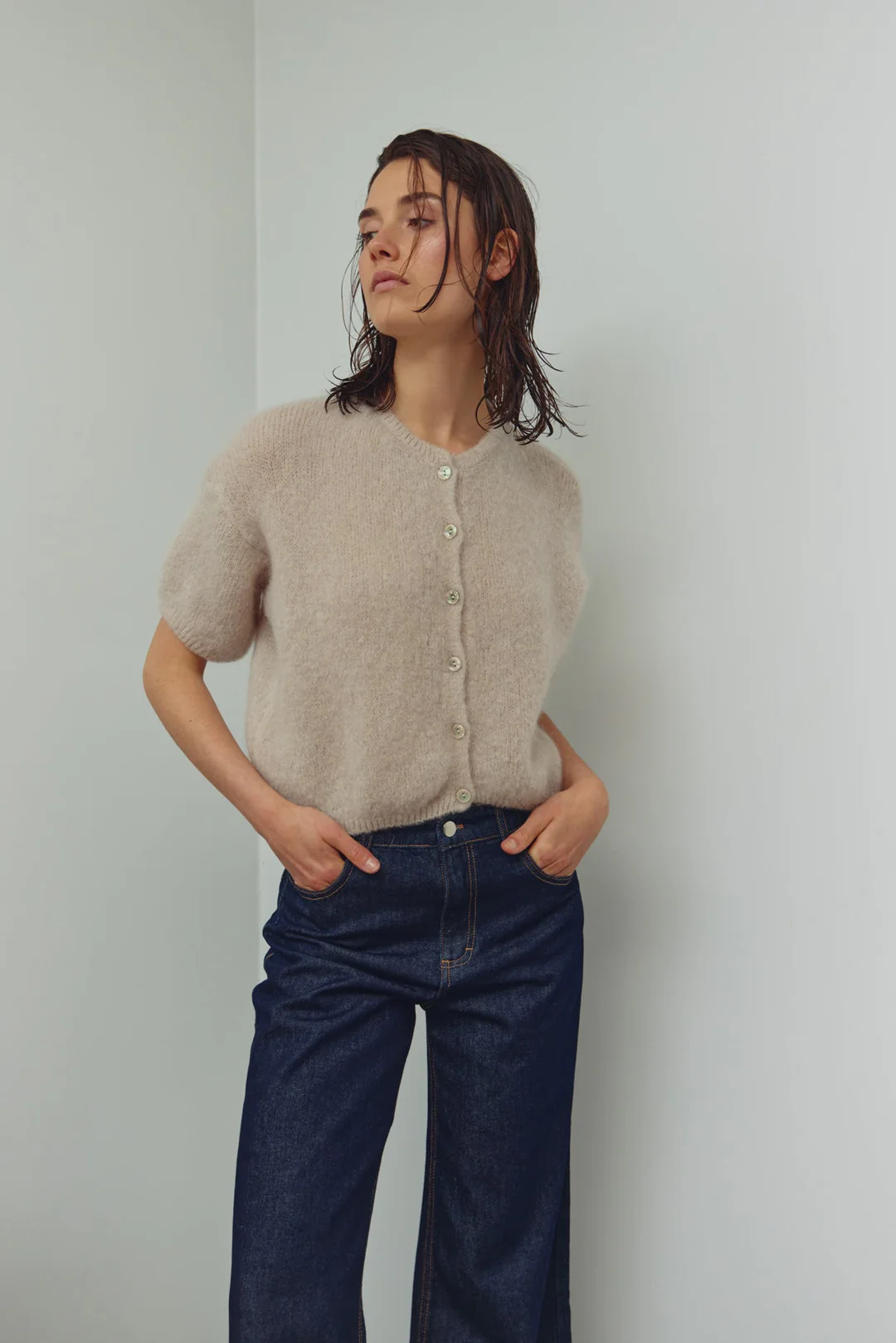 N-LORELL KNIT CARDIGAN BEIGE