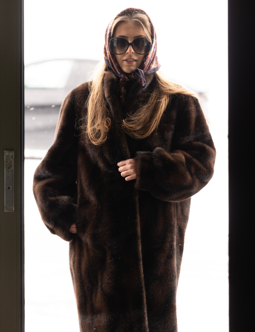 Fuskepels Zermatt lang kåpe