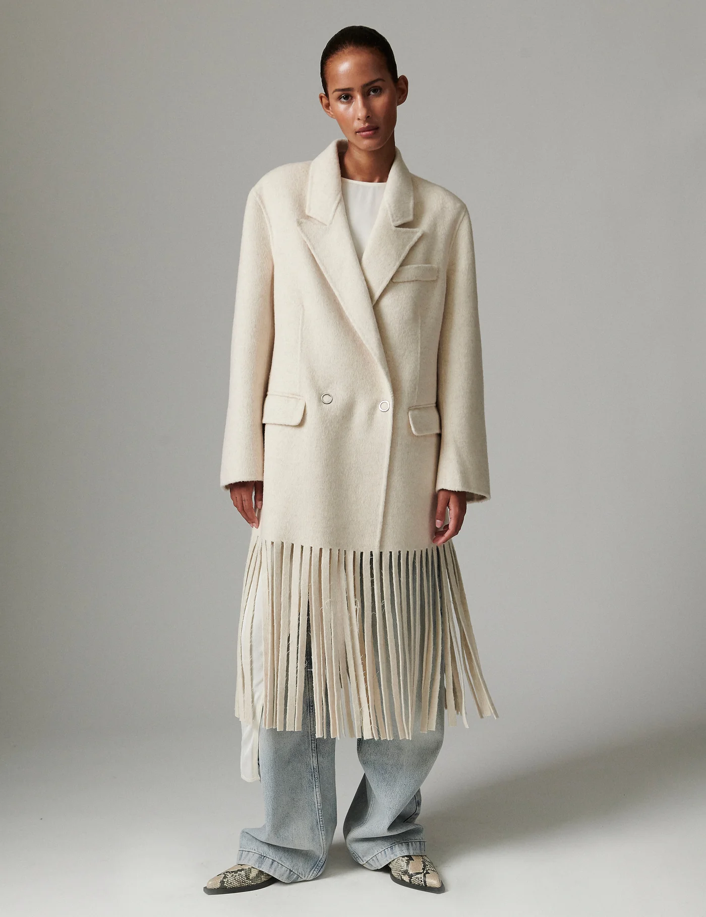 IRIS FRINGES - DOUBLE FACED WOOL - Image 2