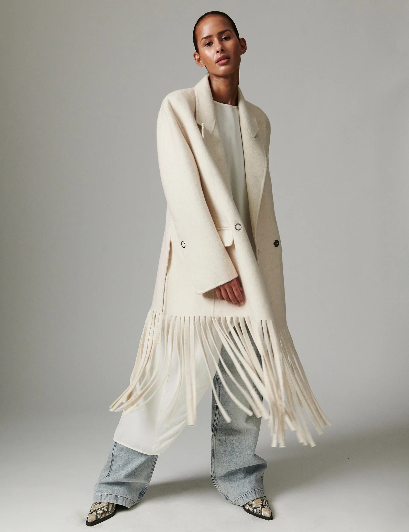 IRIS FRINGES - DOUBLE FACED WOOL