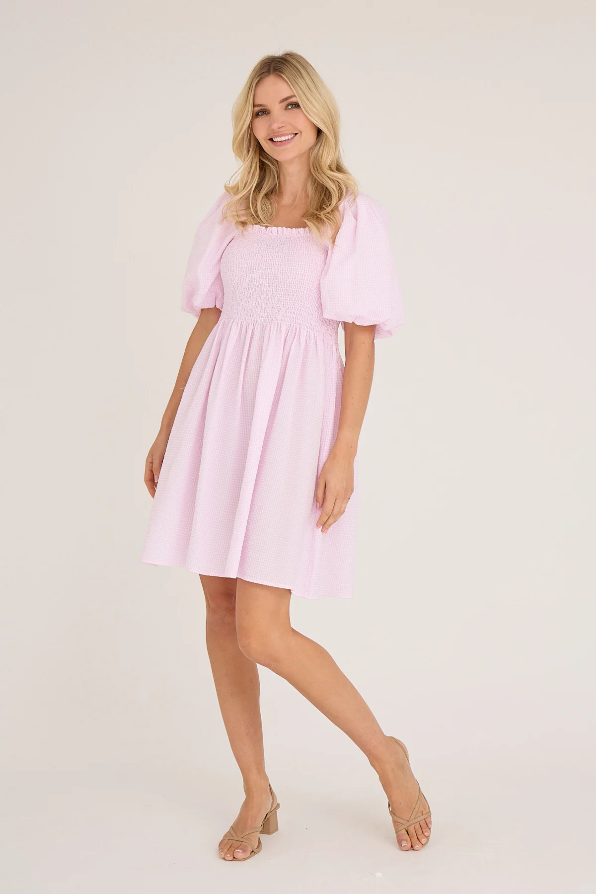 Cheri short dress Pale Rose
