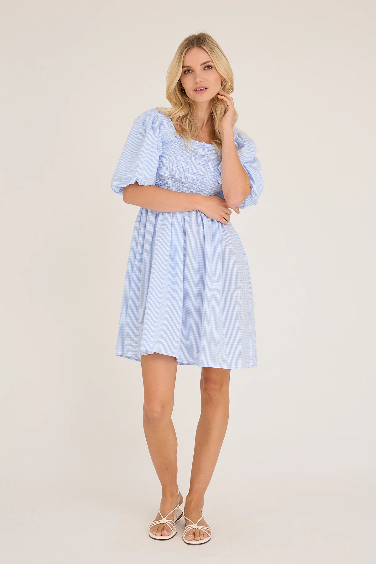 Cheri short dress Light blue