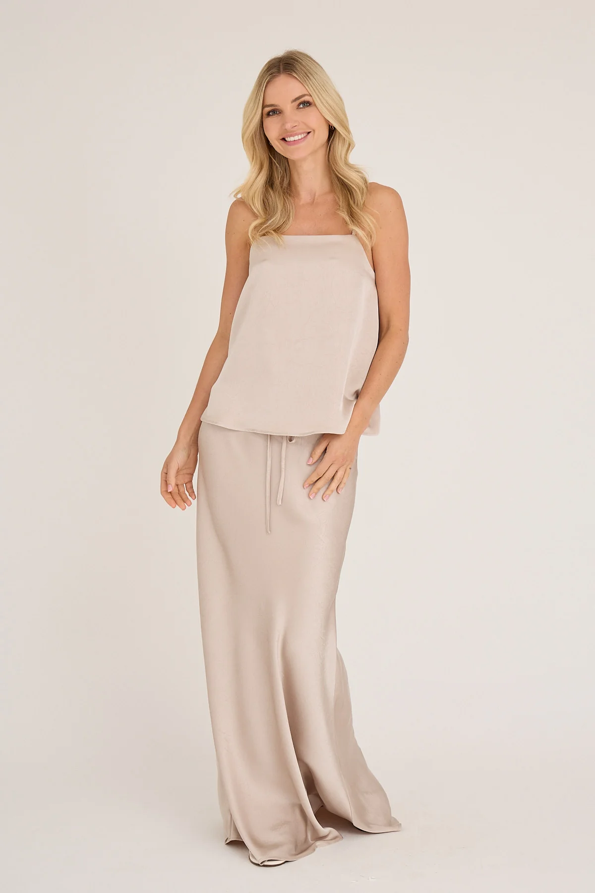 Emily strap top champagne