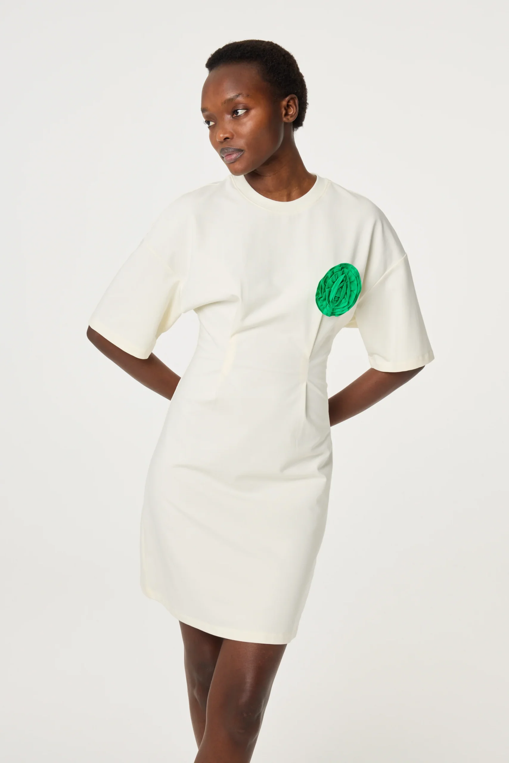 Astan Dress Cosy White