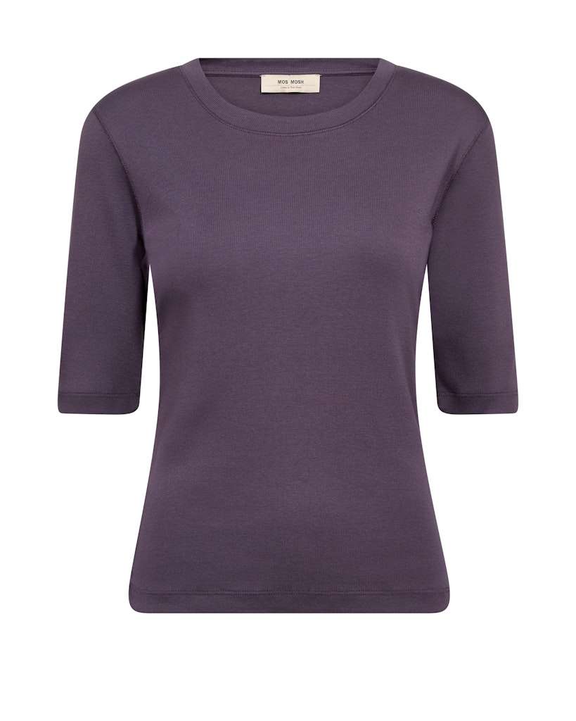 MMMALI O-NECK 3/4 SLEEVE TOP SWEET GRAPE