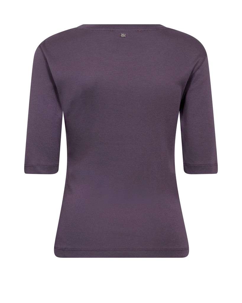 MMMALI O-NECK 3/4 SLEEVE TOP SWEET GRAPE - Image 2