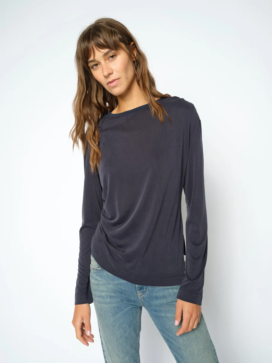 MMAMI O-LS DRAPED TEE
