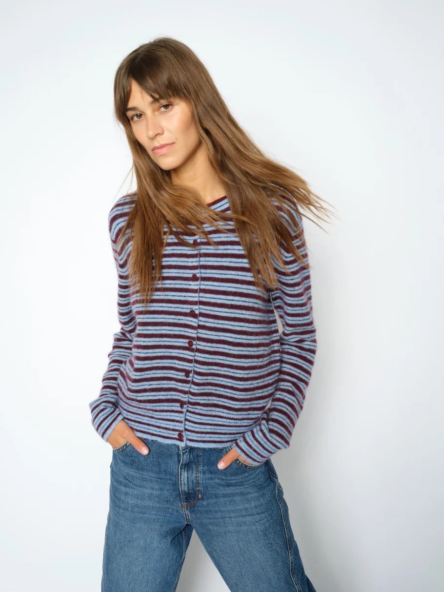 MMMILVI STRIPE CARDIGAN